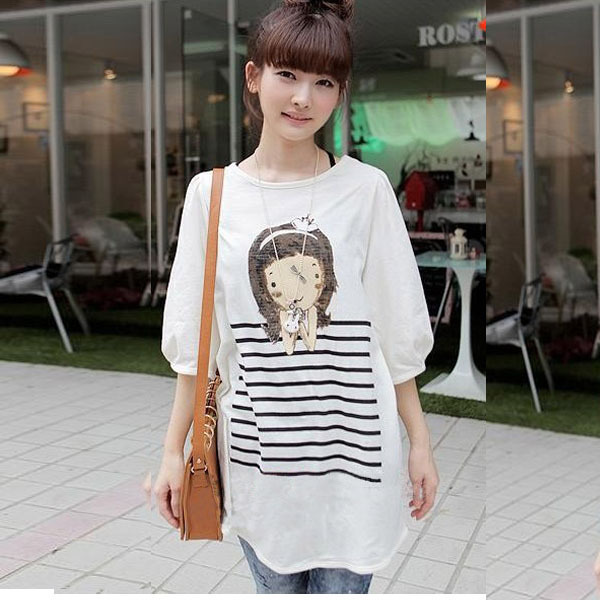 Free shipping Spring and summer maternity clothing fresh short-sleeve T-shirt maternity clothing basic shirt 7038