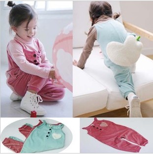 Free shipping! Spring autumn beautiful girl heart lovely braces overalls