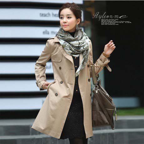 Free shipping! Spring autumn new fashion double breasted cultivate one's morality woman type trench coat