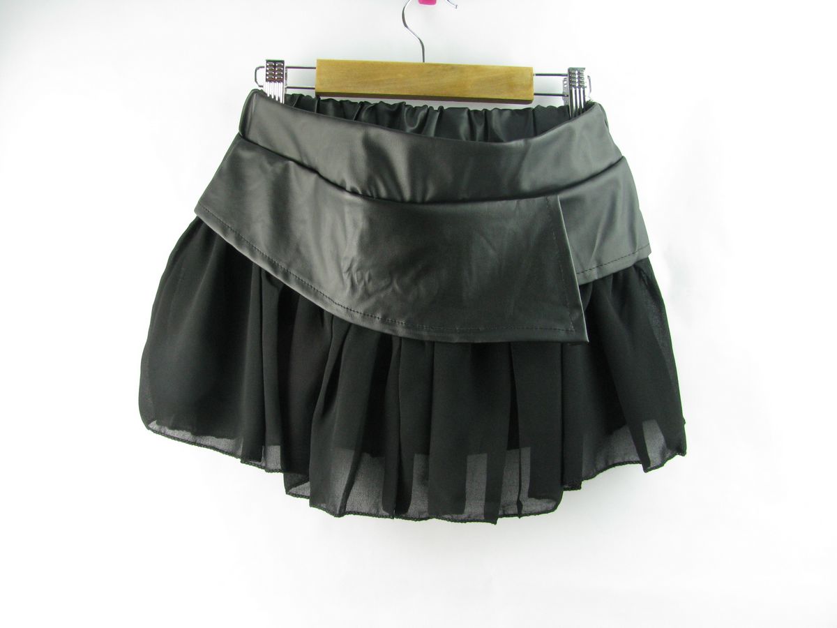 free shipping Spring chiffon patchwork basic skirt chiffon skirt bust skirt youoccasionally leather