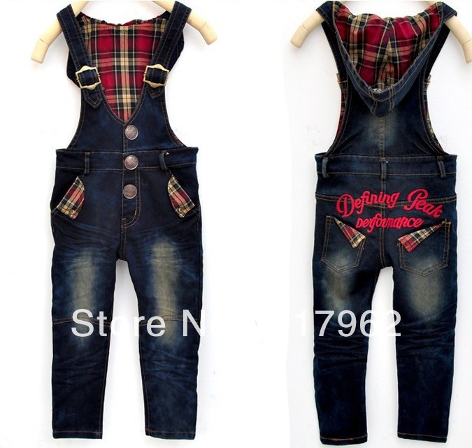 Free shipping  spring Children's Clothing overalls infant jeans Bib  children decoration body