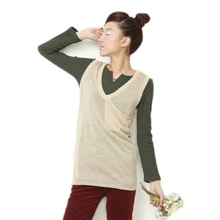 Free Shipping Spring fashion women's 2013 solid color pocket V-neck pullover sweater vest basic vest