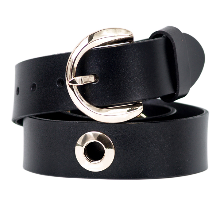 free shipping Spring fashion women's leather wide belt all-match genuine leather cutout casual pin buckle belt black