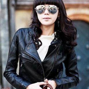 Free shipping Spring leather clothing short design female leather clothing female spring leather clothing