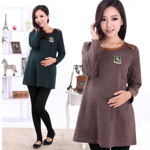 Free shipping  spring maternity basic shirt autumn o-neck long-sleeve loose maternity t-shirt top