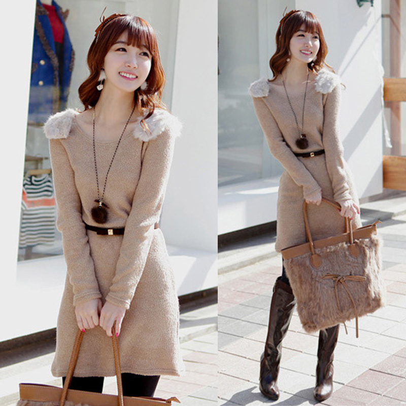 free shipping! spring New arrival ladies elegant slim long-sleeve sweater dress OL outfit slim fashion dress, W0036