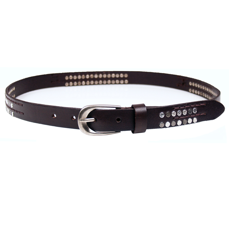 free shipping Spring women's genuine leather strap fashion vintage rivet decoration all-match first layer of cowhide belt