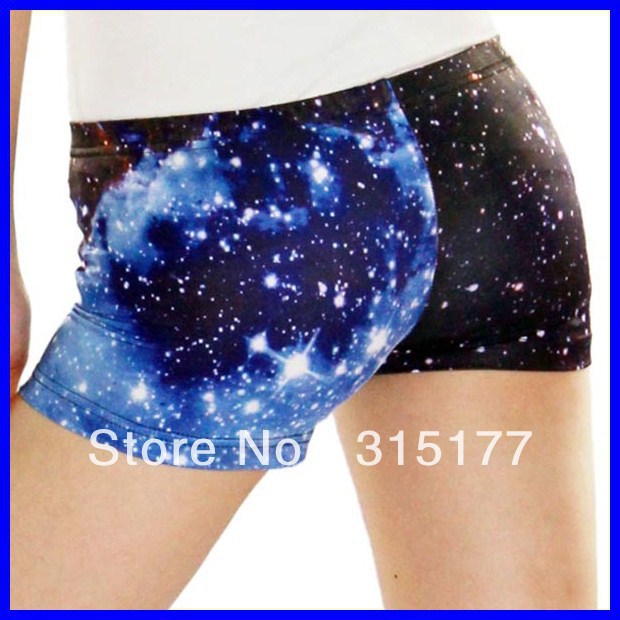 Free shipping Starry Sky Short Pant Black wholesale 10pieces/lot Mix order Tight high Shorts 2013 Women sexy pants 79165