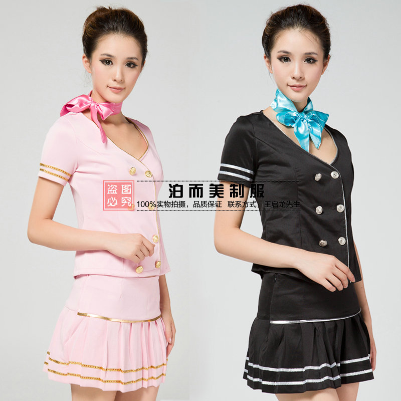 Free shipping Stewardess clothing summer ol professional set skirt sauna female work wear