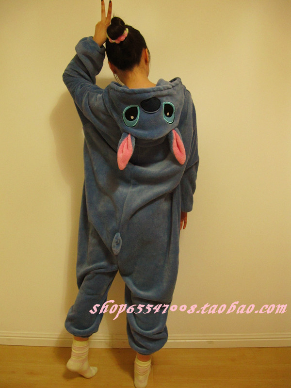 Free shipping Stitch air conditioning cartoon animal one piece lovely sleepwear lovers at home service