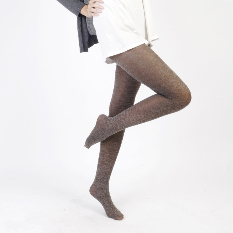 Free shipping  Stockings fashion velvet jacquard pantyhose vintage coffee 80d