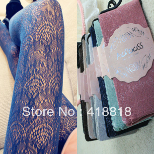 Free shipping stockings velvet pantyhose vintage carved cutout mesh socks female