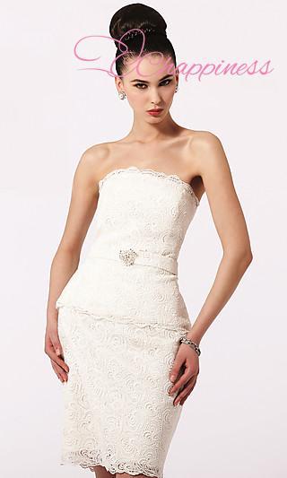 Free Shipping Strapless Lace Homecoming Dress beach wedding dresses online