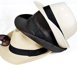 free shipping Straw braid fedoras straw braid jazz hat fashion cap beach cap strawhat 4 hat