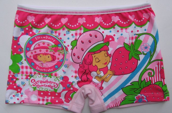 free shipping Strawberry girl kids children underpants girl's girl underwear briefs  cotton Boxer underwear 12pcs/lot