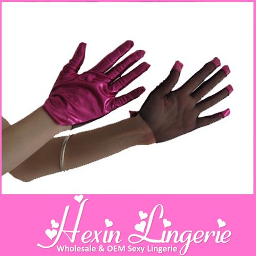 Free Shipping Stretch Mesh Sexy Gloves, Leather Sexy Gloves