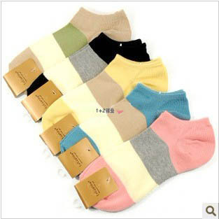Free shipping stripe sock slippers sock 100% cotton women's  Low Cut Ankle Slipper Socks 5 colors