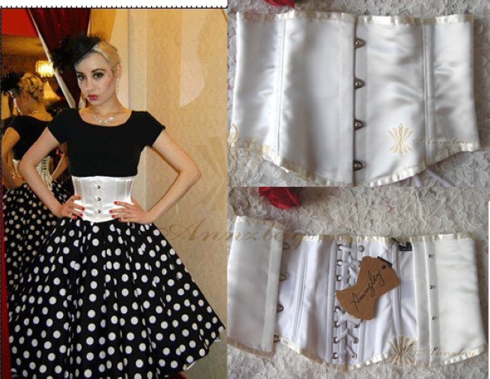 Free Shipping! Strong Tight Lacing Waist Cincher Fast Slim 4 Inches Off Waist Authentic Steel Boned Corset