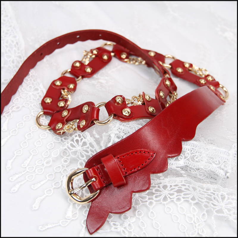 Free Shipping Style delicate cowhide genuine leather belt all-match genuine leather strap Women 7