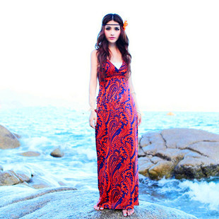 Free shipping Summer Bohemian style Maxi long  women's dresses /Beach ladies dress/Wholesale & Retail