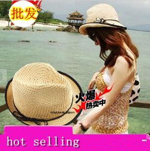 Free shipping Summer Hot sale Ladies' Beach/Travel Caps Sun Hats papyrus Free size wholesale lots/retails