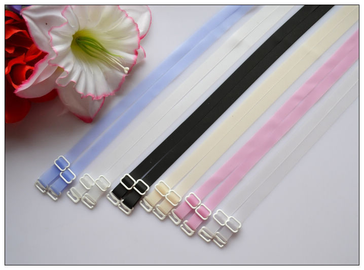 free shipping Summer mm single-bra candy color silica gel shoulder strap ultra elastic bra shoulder strap 1.2cm