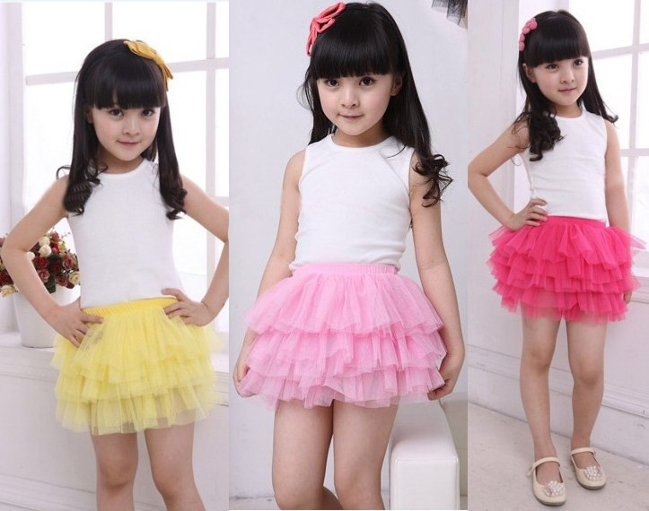Free shipping !! Summer new korean children's skirt girls A variety of colorful tutu veil princess skirts