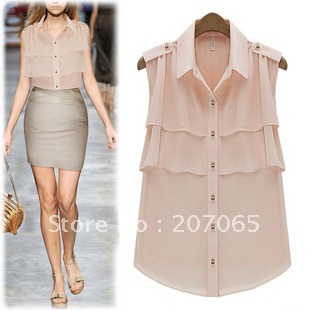 Free shipping  summer women's plus size chiffon shirts ,fashion cardigan chiffon shirts,chiffon blouses  3 colour Size S,M,L,XL