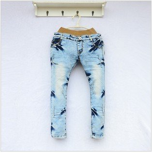 free shipping Supply children's clothing the new Korean Baba beans denim trousers 9336,Children Jeans