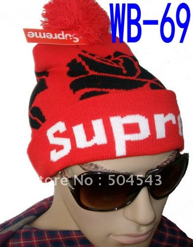 Free Shipping Supreme Beanies Men's and Women's Fashion Winter Headwear Top quality Knitted beanie hat mix order available