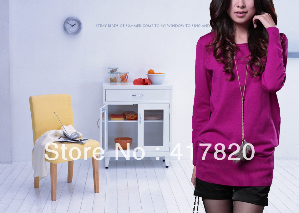 Free shipping!!!sweater red women collar knitted dress  punk pullovers sweater  hot sold 3000pcs!!!