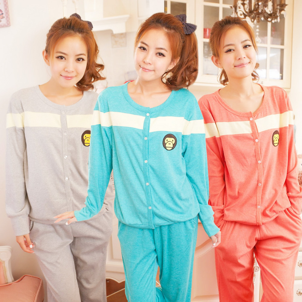 Free shipping  sweet fashion women's autumn long-sleeve sleepwear lounge set