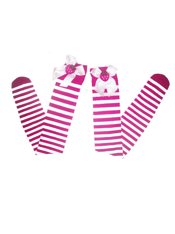 Free Shipping sweet pattern bow straight socks knee-high socks thin color lc7816 Fast Delivery Cheaper Price