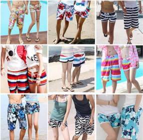 Free shipping  swimming trunks /short beach wear/ men&women's leisure wear /sexy beach pants/colorful 30