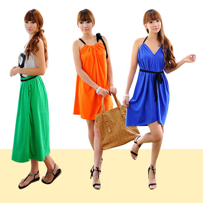 Free shipping Swimwear solid color skirt one-piece dress beach dress skirt many kinds of costume dress