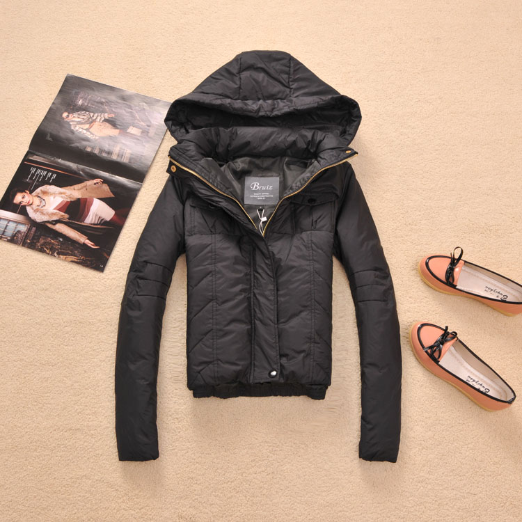 Free Shipping, T-23 2013 women's hooded brief all-match thermal comfortable down coat - 0.56