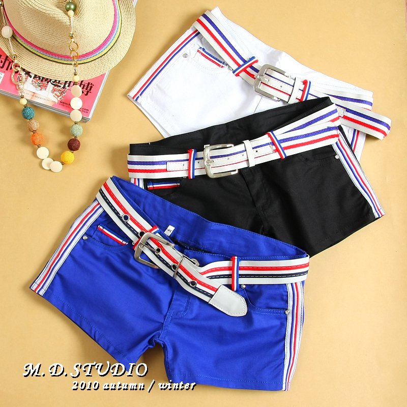 Free shipping--- T3300 2012 colorant match casual shorts belt x5