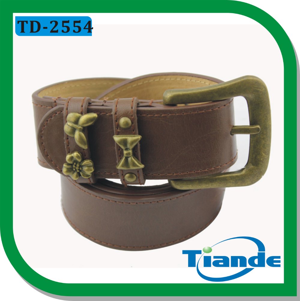 FREE SHIPPING  TAN  VINTAGE LEATHER  BELTS FOR WOMEN