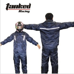 free shipping Tank raincoat set motorcycle raincoat bicycle raincoat poncho navy blue black promotion