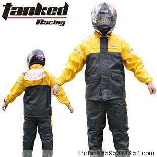 free shipping Tank trc15 motorcycle raincoat sports poncho reflective rainproof clothing yellow black promotion