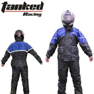 free shipping Tank trc16 motorcycle raincoat sports poncho reflective rainproof clothing black blue promotion