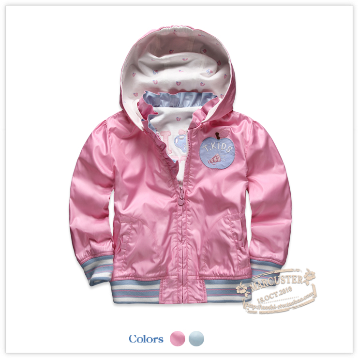 free shipping Taoshi kids2013 spring children's clothing laciness stand collar reversible detachable cap outerwear tkcw23296