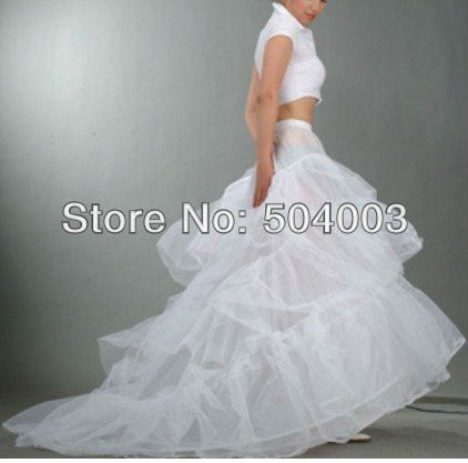 Free Shipping The Arrival  Fashion white/Ivory Wedding Dress Underskirt The Bride's Trailing Petticoat
