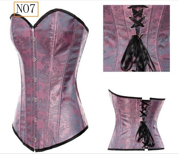 Free shipping the Elegant Sweetheart Chest Cut line satin corset