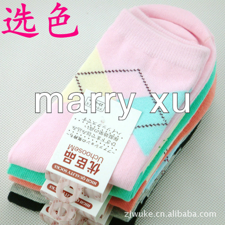 Free shipping the explosion models Lingge paragraph cotton women socks socks  color selection socks wholesale