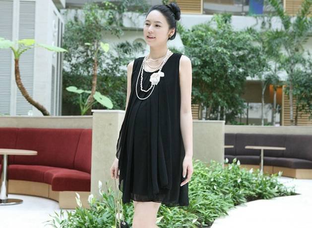 free shipping The fashion leisure chiffon dress and skirt  pregnant women spring