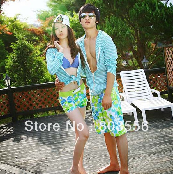 Free Shipping The price of two pants couple classic green fruit lovers beach pants women/men