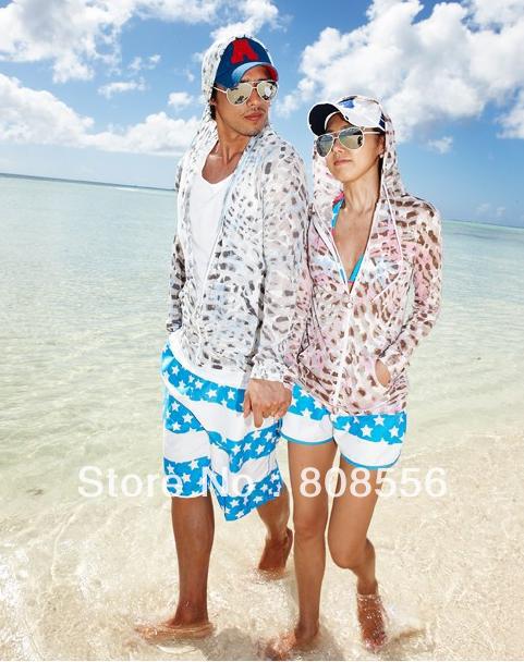 Free Shipping  the price of two pants sea-blue star couple beach pants women/men shorts of beach style trousers in stock
