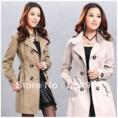 Free shipping the spring and autumn period and the han new dress LiLing double breasted coat cultivate one's morality