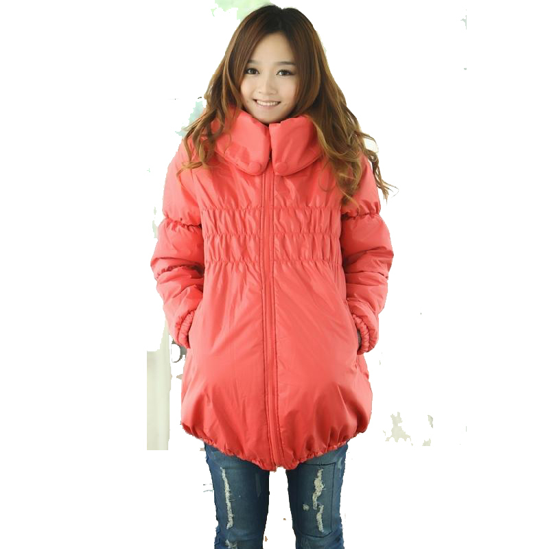 Free Shipping Thermal maternity winter thickening polar fleece fabric maternity winter overcoat cotton-padded jacket outerwear
